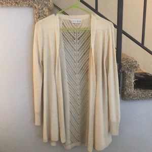 Cream long cardigan